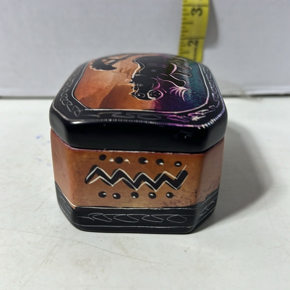 Soap Stone Hippo Trinket Box 4x3x21/2 - Picture 7 of 7